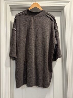 POL Women's Short-Sleeve Knit Tee in Charcoal